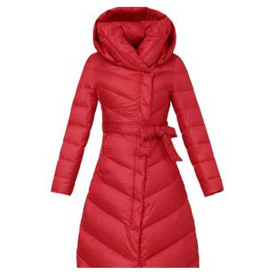 欧美高端大牌修身收腰裙摆加厚加长款羽绒服女长过膝冬装欧货外套