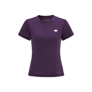 NEWS杻石Sure merino 15.5微米可机洗美丽奴羊毛T恤亨利领短袖女