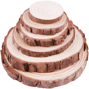 圆木片手工diy材料幼儿园手绘画原木片圆形木片装饰年轮片小木块