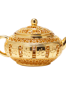 花丝把把壶摆件手工精细