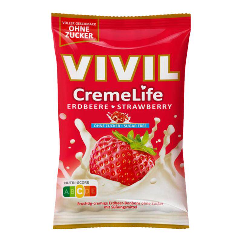无蔗糖奶油糖果德国Vivil咖啡薄荷糖草莓接吻硬糖情人节礼物零食