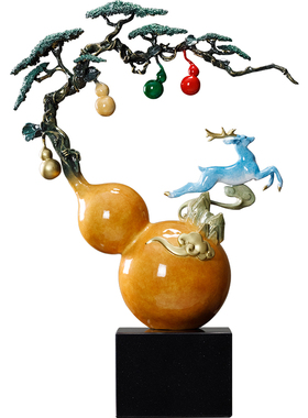 高端全铜葫芦中式玄关客厅