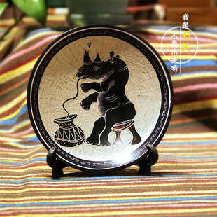 非洲特产石雕刻工艺品摆件创意家居装饰品装饰盘子摆件肯尼亚皂石