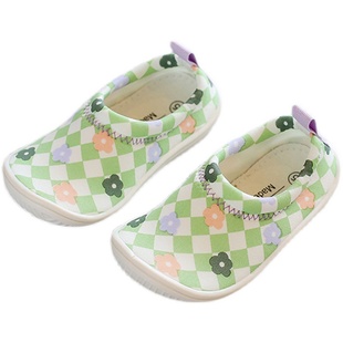 小孩鞋春秋宝宝透气室内男女儿童家居家童鞋幼儿园一脚蹬地板拖鞋