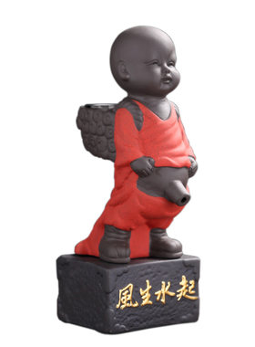 尿童茶宠摆件精品可养撒尿茶童