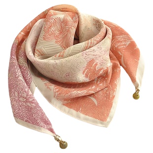 磁吸三角护颈小围巾女2025新款秋冬季棉麻丝巾高级感脖子方巾围脖