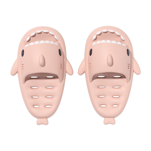 latetime 鲨鱼浴室拖鞋女夏季室内家居洗澡防滑eva漏水镂空凉拖男