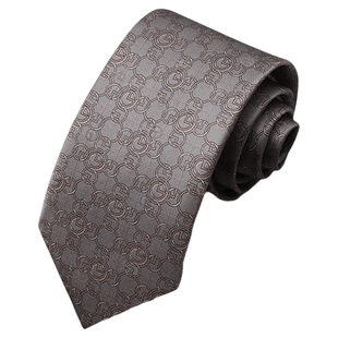 Goldlion/金利来男士桑蚕丝质感光泽轻奢色织印花休闲正装领带男