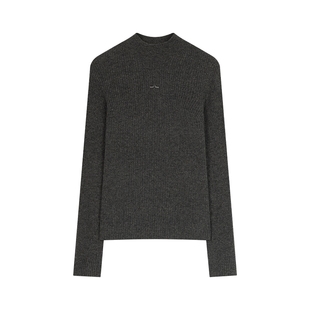 【100%绵羊毛】LILY2025冬新款纯色修身内搭半高领针织衫女上衣