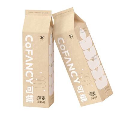 30片]COFANCY可糖燕麦小奶片隐形近视眼镜日抛水凝胶水润镜透明片