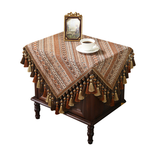 斯图床头柜盖布新款美式复古民族风五斗柜桌垫防尘遮盖布欧式高档