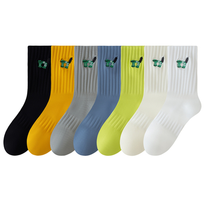 秋冬季初中生中筒100%新疆棉袜