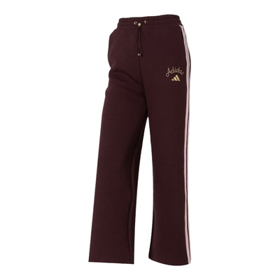 阿迪达斯女裤26马年新年款直筒加厚针织高腰宽松运动阔腿裤KH2704