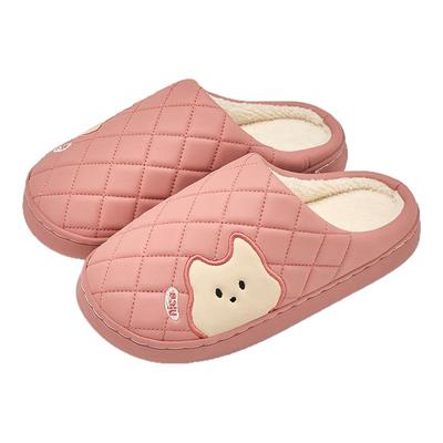 洁丽雅卡通防水棉拖鞋冬保暖加绒
