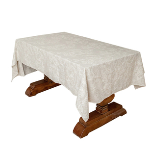 法式桌布亚麻提花纯色高级感长方形餐桌台布盖布现代简约茶几桌布