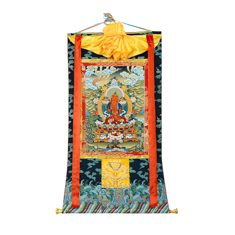 弥勒唐卡双层棉布装裱