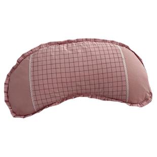 韩版纯棉斜纹单人月牙枕成人休闲办公室午休护颈枕儿童格子U型枕