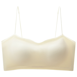 细肩带内衣女聚拢小胸无痕抹胸内搭防走光性感吊带美背一体式文胸