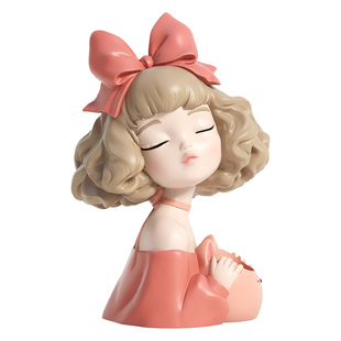 奶油风女孩笔筒摆件儿童房间桌面装饰品生日礼物化妆刷口红收纳桶