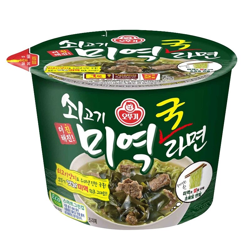 韩国进口不倒翁海带汤面正宗韩式方便面速食拉面夜宵桶装大碗泡面