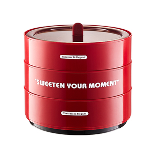 旋转糖果盒多层带盖家用过年茶几上水果喜糖干果瓜子盒分格防潮