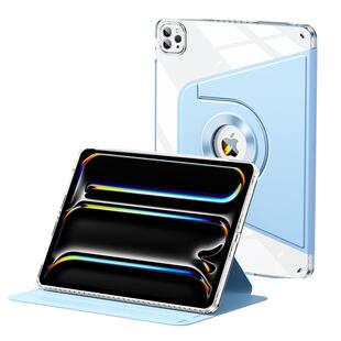 智思慧适用苹果ipadair5保护套ipadpro11/12.9保护壳2022平板4磁吸360度旋转防弯10代9防摔8透明亚克力无笔槽