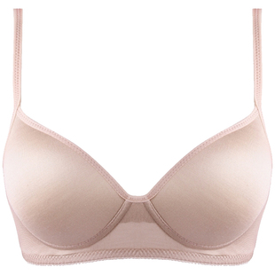 真丝文胸罩桑蚕丝内衣女聚拢收副乳上托无钢圈小胸大胸显小超薄款