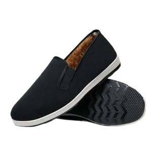 老北京布鞋春季男士透气防滑工作劳保休闲一脚蹬板鞋子防水棉鞋