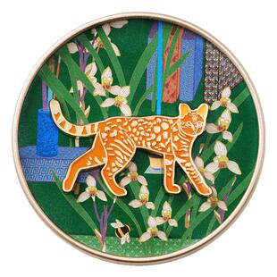 手心里原创设计孟加拉豹猫镀金胸针设计感小众高档女精致礼物定制