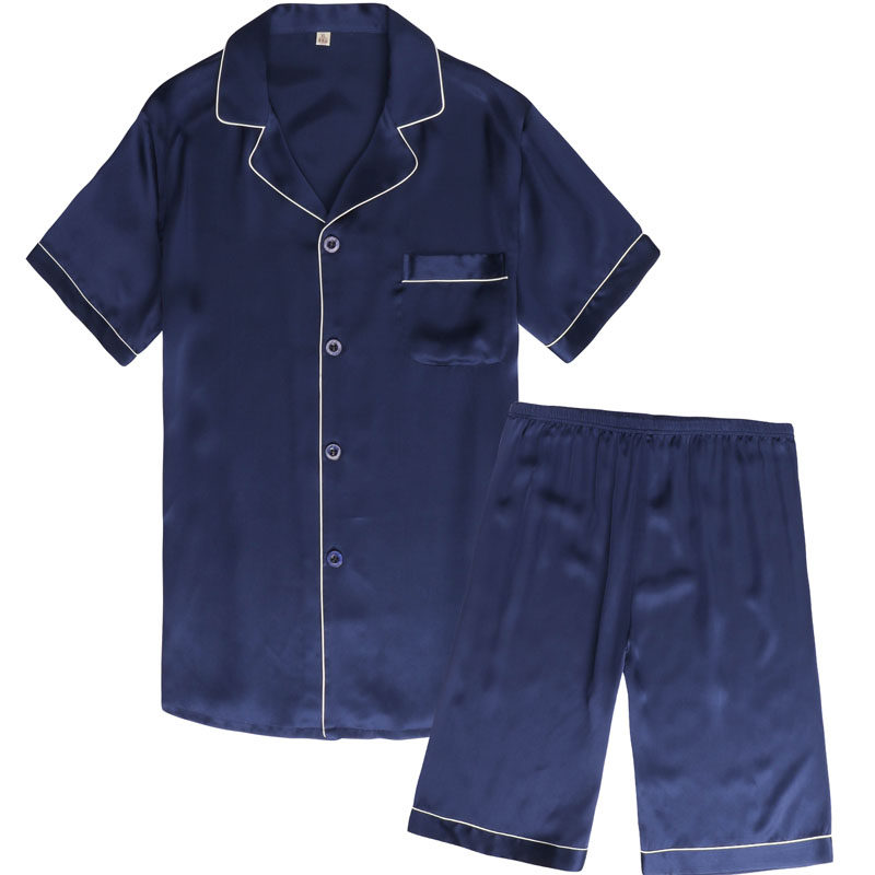 居家服19姆米真丝睡衣半裤半袖