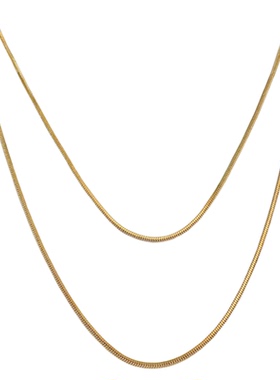 长款叠戴双层项链毛衣链女