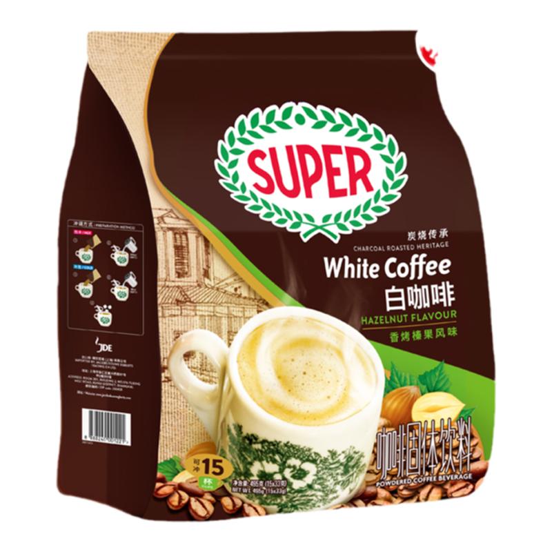 马来西亚进口super超级炭烧经典原味白咖啡三合一速溶咖啡粉3袋