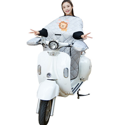 分体款电动车挡风被加绒加厚冬季