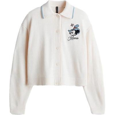 HM女装红色毛针织衫2025年秋季新款翻领开衫1265653