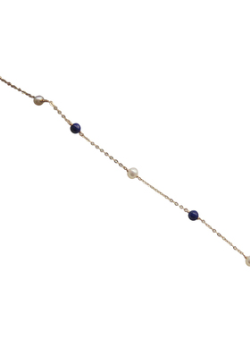 青金石强光原创绕线天然淡水珍珠