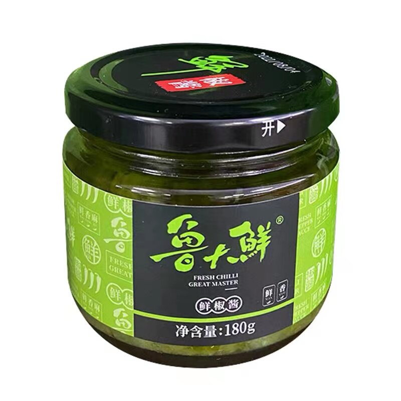 鲁大鲜鲜青椒酱180g/2瓶青椒网红拌饭拌面酱速食夹馍家用商用礼盒