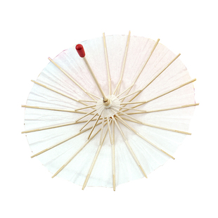 漆画扇子非遗diy手工绘画伞水拓画创意手绘纸伞扇子涂鸦空白色