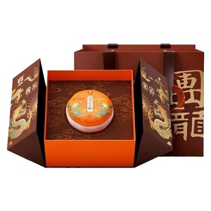 大益普洱茶团龙金瓜熟666g礼盒