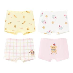 尼多熊2025女童内裤儿童纯棉平角内裤宝宝四角短裤小女孩裤头抗菌
