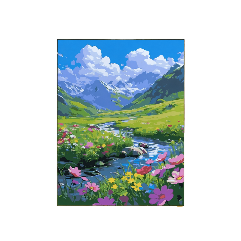 植物花卉数字油画治愈系手工挂画