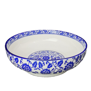 青花瓷酸菜鱼碗陶瓷大汤碗家用汤盆面碗水煮鱼盆自助凉菜盆米线碗