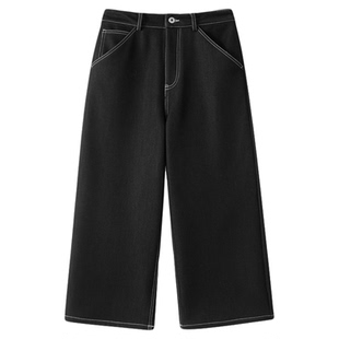 FANLE STUDIOS【粉丝回馈】秋冬神裤 加绒加厚高腰直筒八分牛仔裤