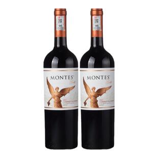 智利原瓶进口蒙特斯Montes金天使精选赤霞珠干红葡萄酒750ml双支