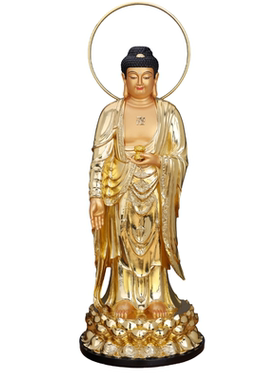 西方三圣佛像家用供奉树脂摆件