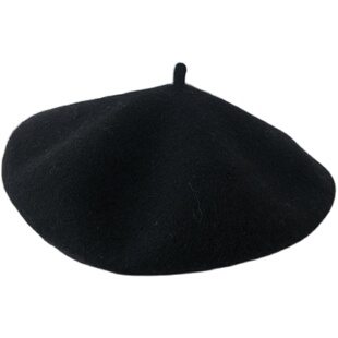 大号立体贝雷帽(无内衬)羊毛贝雷帽圆润蘑菇显脸小羊毛画家帽