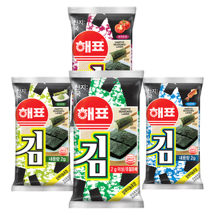 韩国进口海牌海苔小零食大礼包即食儿童寿司包饭拌饭烤紫菜片包装