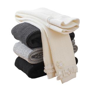 女童打底裤秋冬季加绒加厚款婴儿外穿女宝宝九分儿童连裤袜春秋款