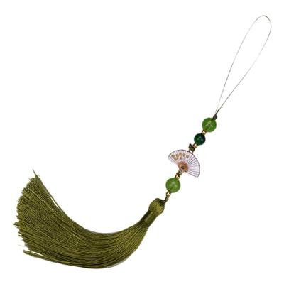 香香白扇流苏DIY手工配件