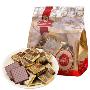 白俄罗斯进口斯巴达克苦黑巧克力90%袋装可可脂网红零食品