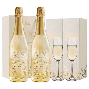 【自营】西班牙进口莫斯卡托起泡酒甜白葡萄酒女士果酒赠香槟杯